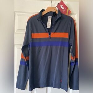 COTOPAXI MEDIUM DEBAJO SEAMLESS BASELAYER QUARTER ZIP INK STRIPES NEW NWT